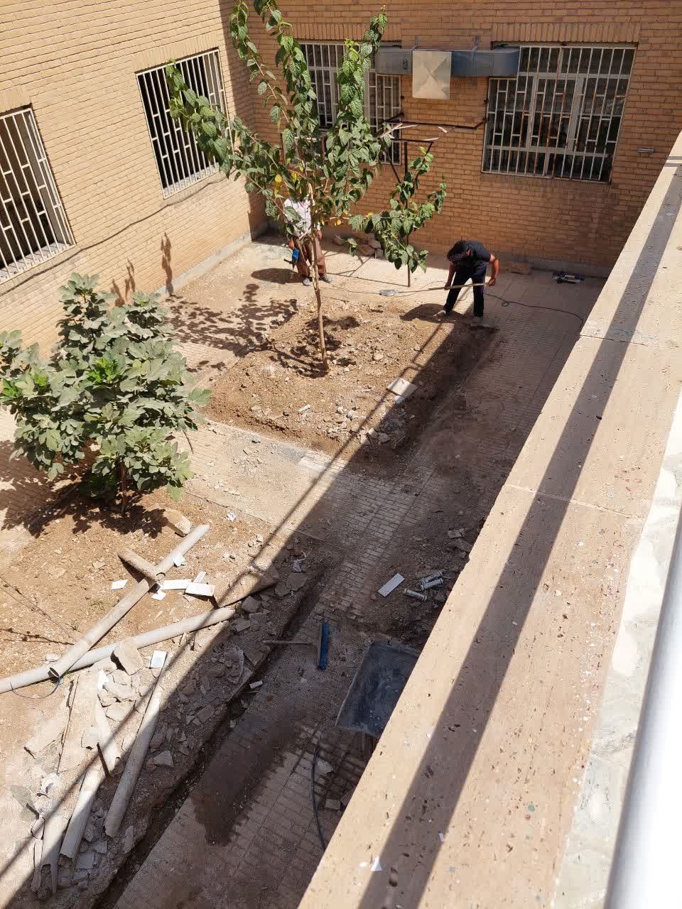 گزارش اقدامات عمراني و تعميراتي دانشکده پيرادامپزشکي در ايام تعطيلات تابستان