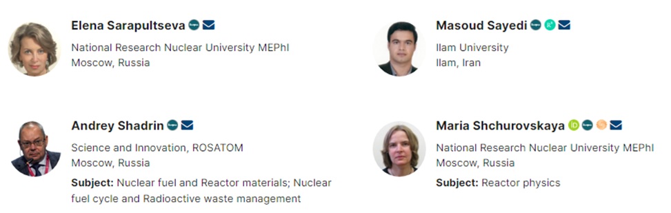 انتصاب دکتر مسعود صيدي به عنوان عضو هيات تحريريه مجله (NUCET) Nuclear Energy and Technology 